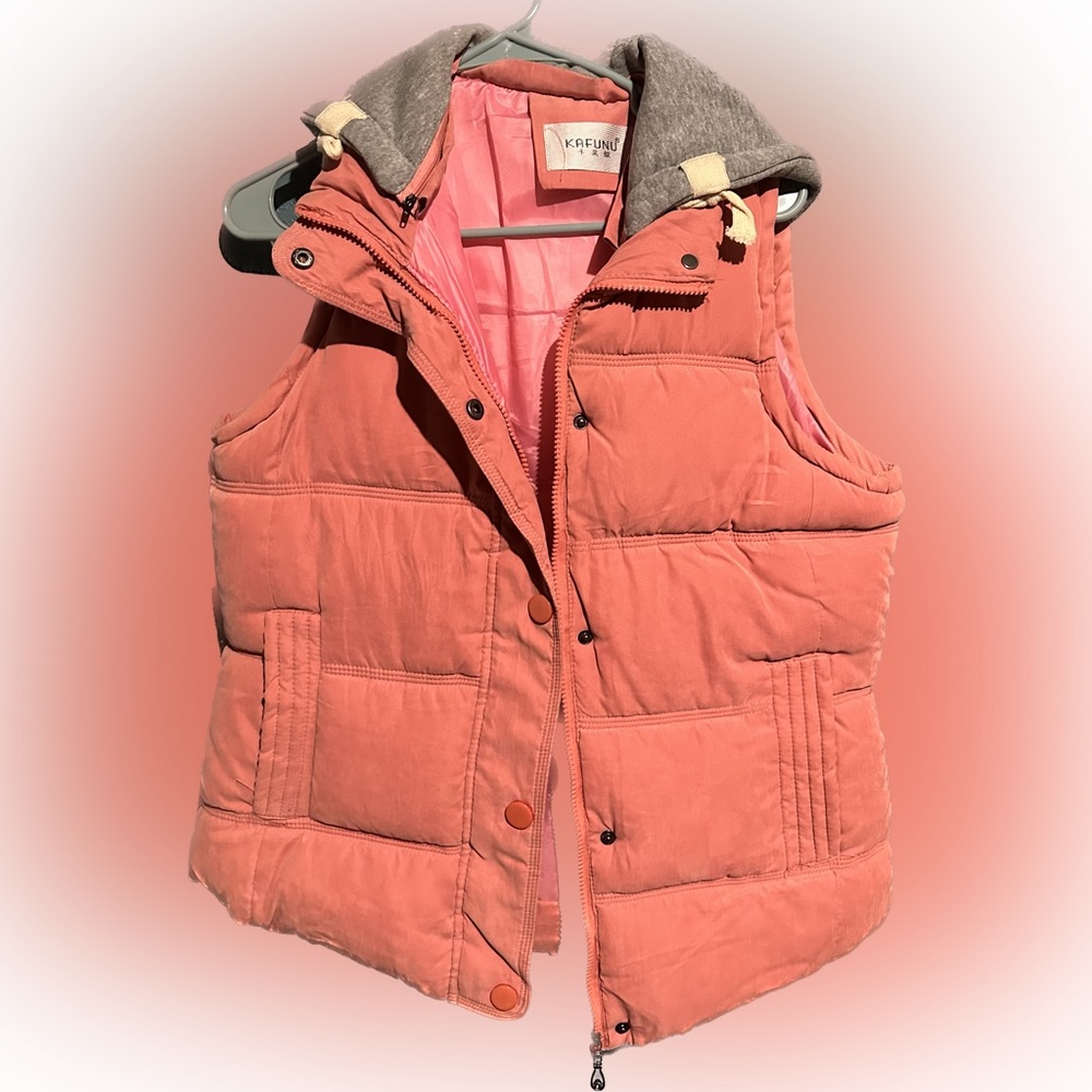 Pink puffer vest